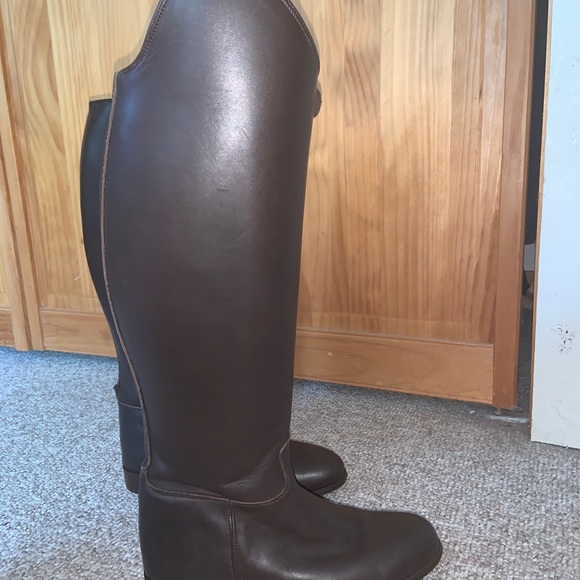 CUSTOM VOGEL BOWERY DRESS BOOTS BROWN CALFSKIN fully Lined Zippers Olympic Tops - Picture 2 of 16